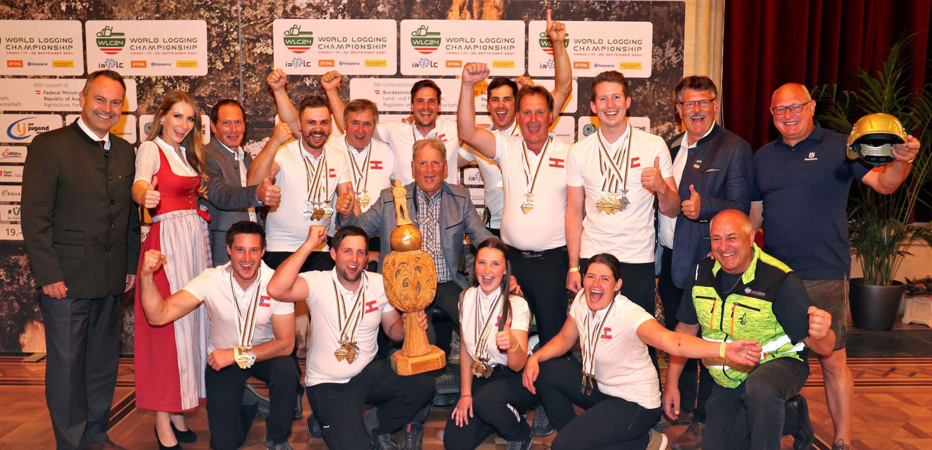 Siegerfoto Forstwettkampfverein Österreich