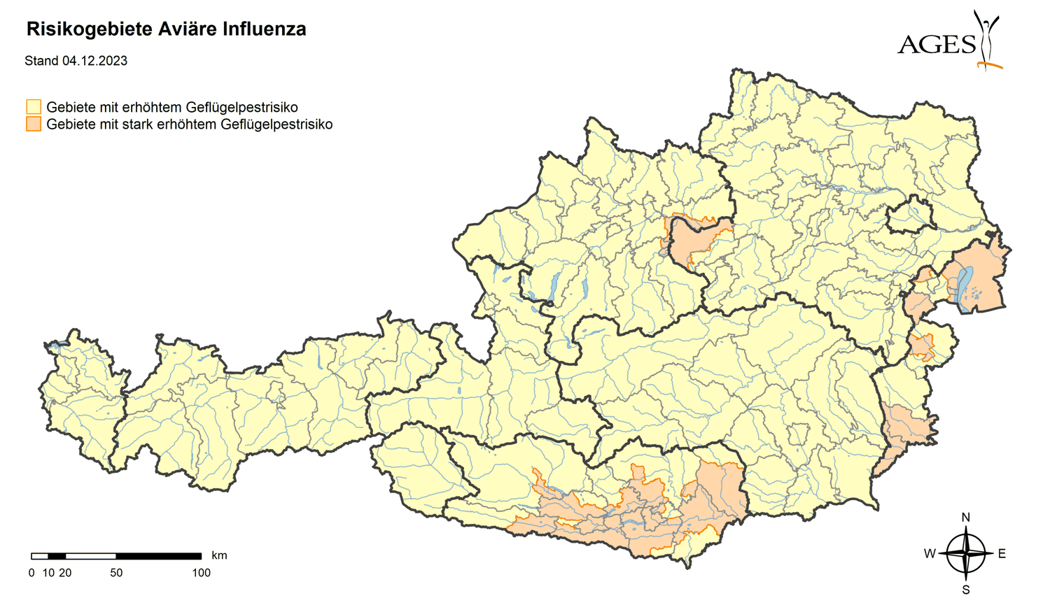 HPAI Risikogebiet DE 20231204