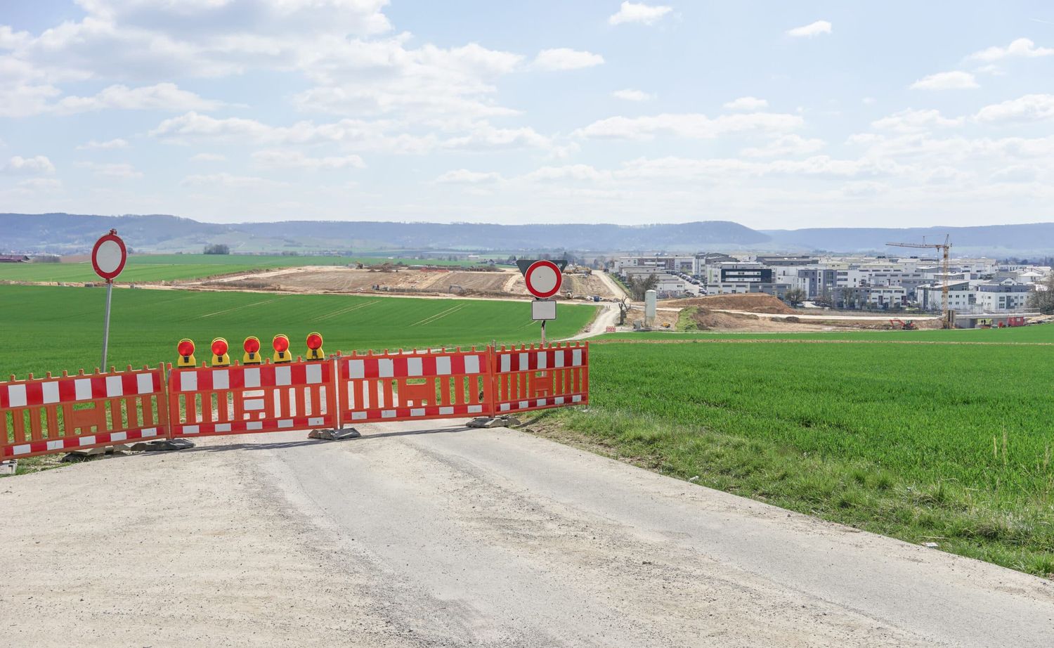 Erschliessung eines neuen Baugebietes