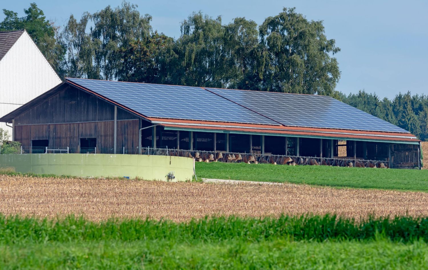 Bauernhof mit Photovoltaik-Anlage