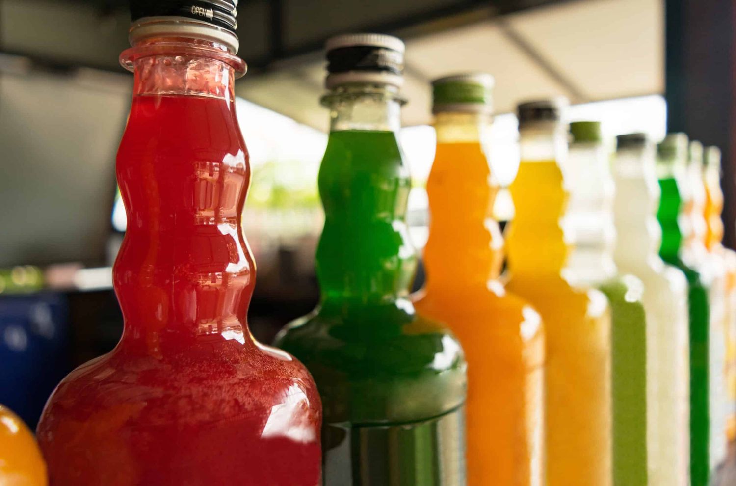 Bottle Of Fruit Syrup For Make Juice
