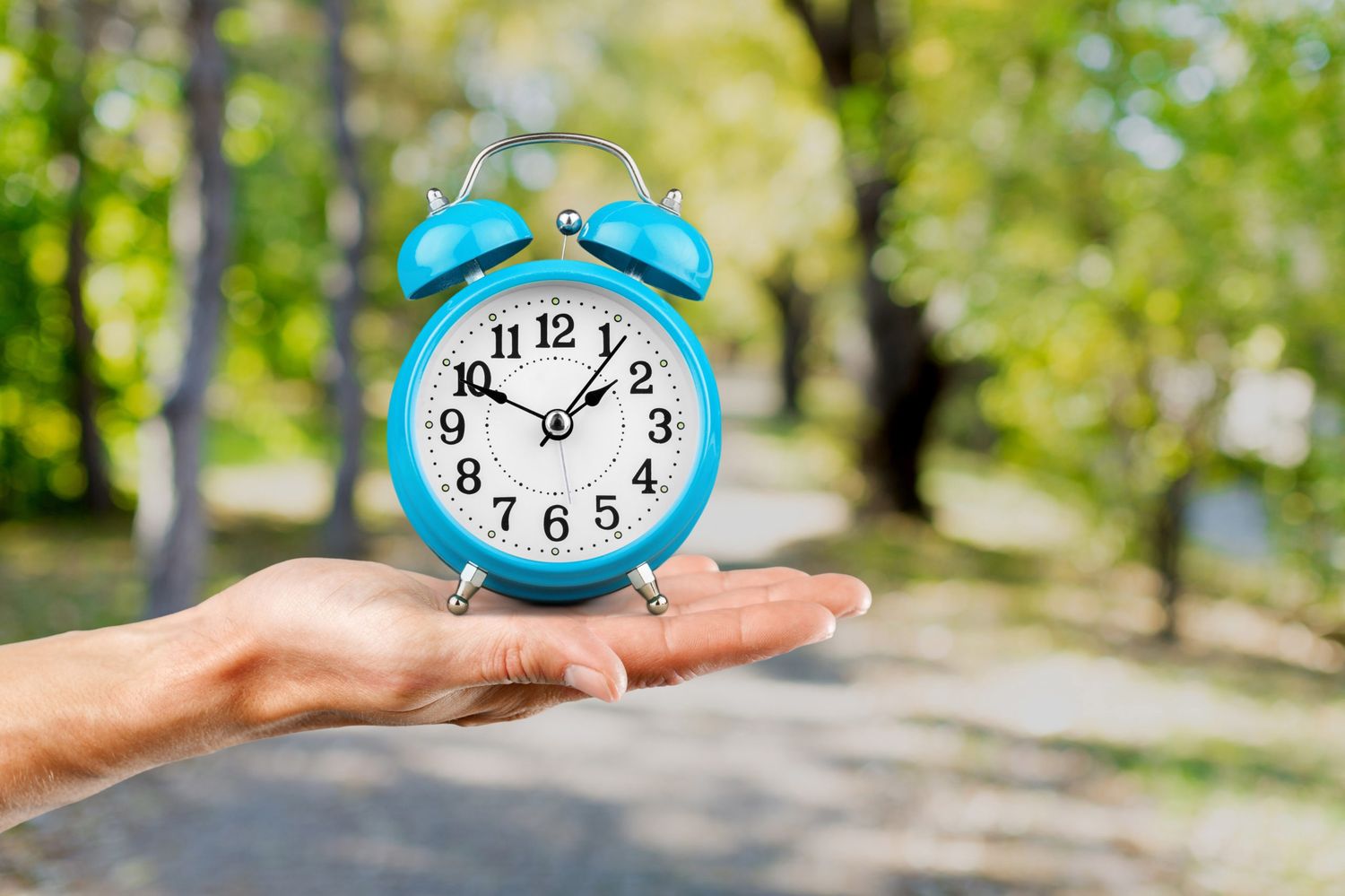 Daylight Saving Time Reminder. Spring Time Change Background. Wo