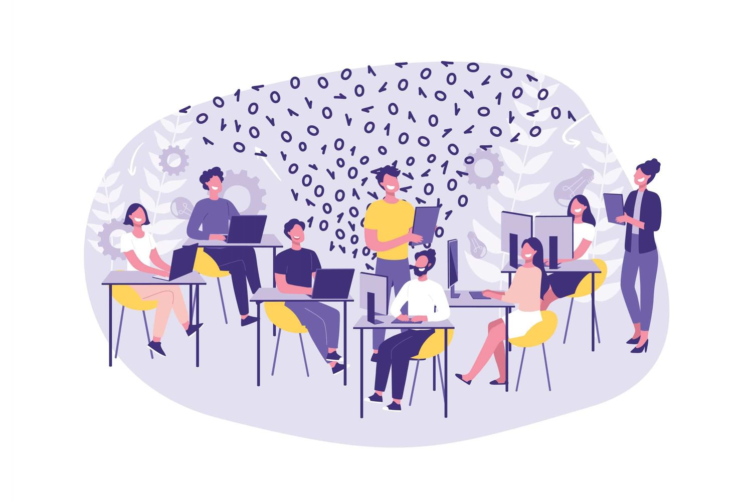 Bei einem „Hackathon“ tüfteln Programmierer an innovativen IT-Lösungen. FOTO: VectorRocket-adobe.stock.com