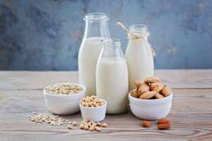 Dairy Free Milk Drink And Ingredients