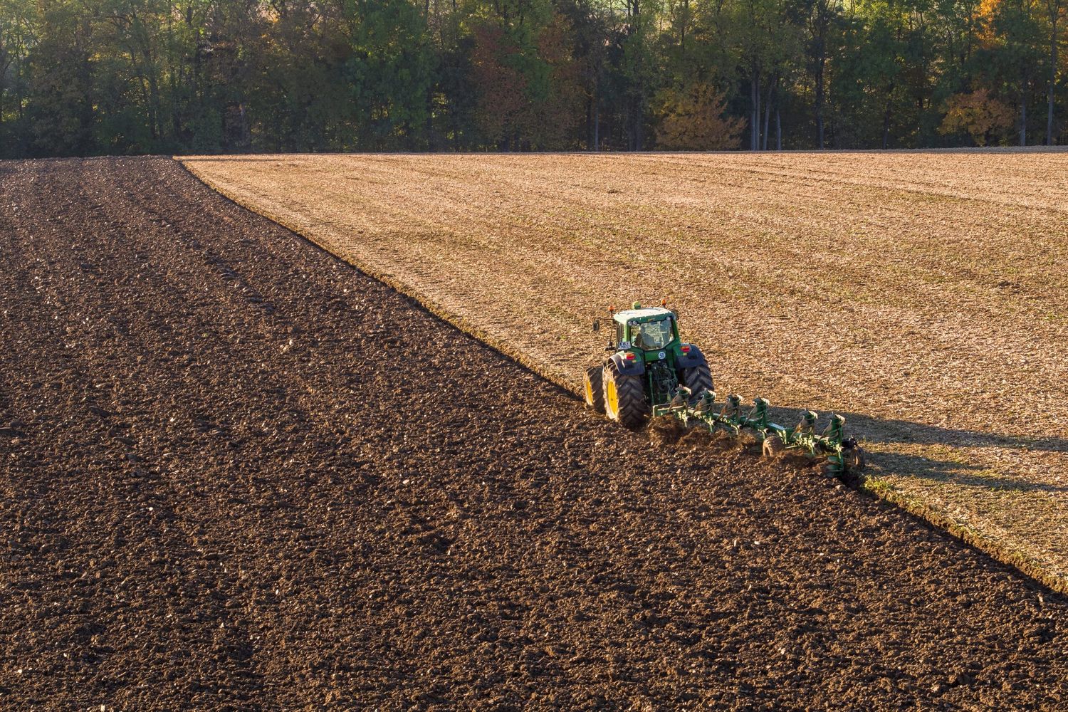 Pfluegen Maisacker