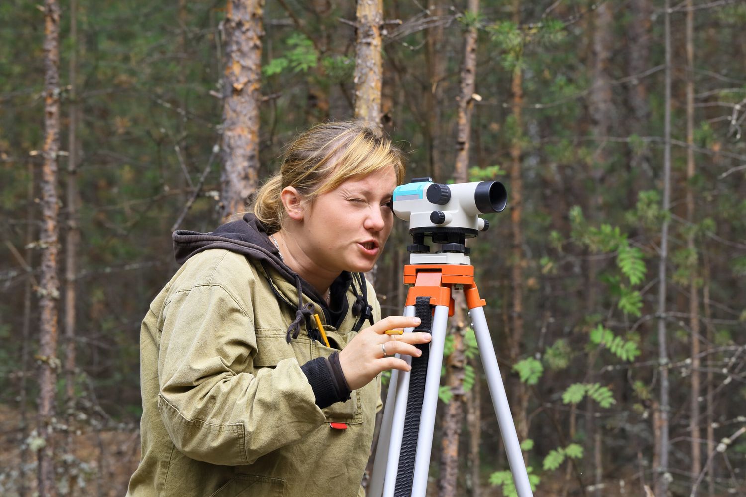 Vermessung im Wald