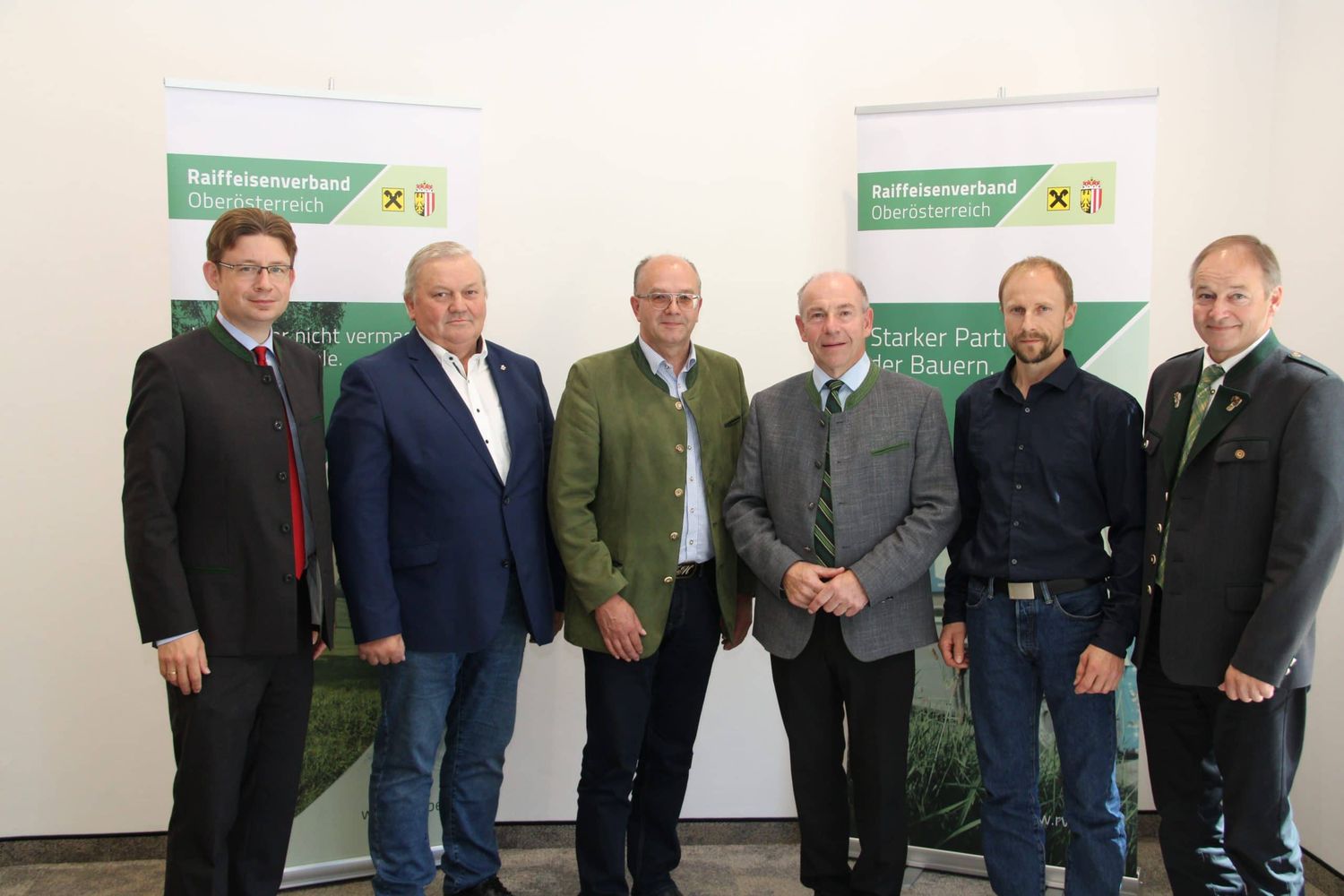 V.l.: Norman Eichinger, Johann Schneeberger, Josef Meinhart, Max Hiegelsberger, Martin Wahl und Walter Lederhilger