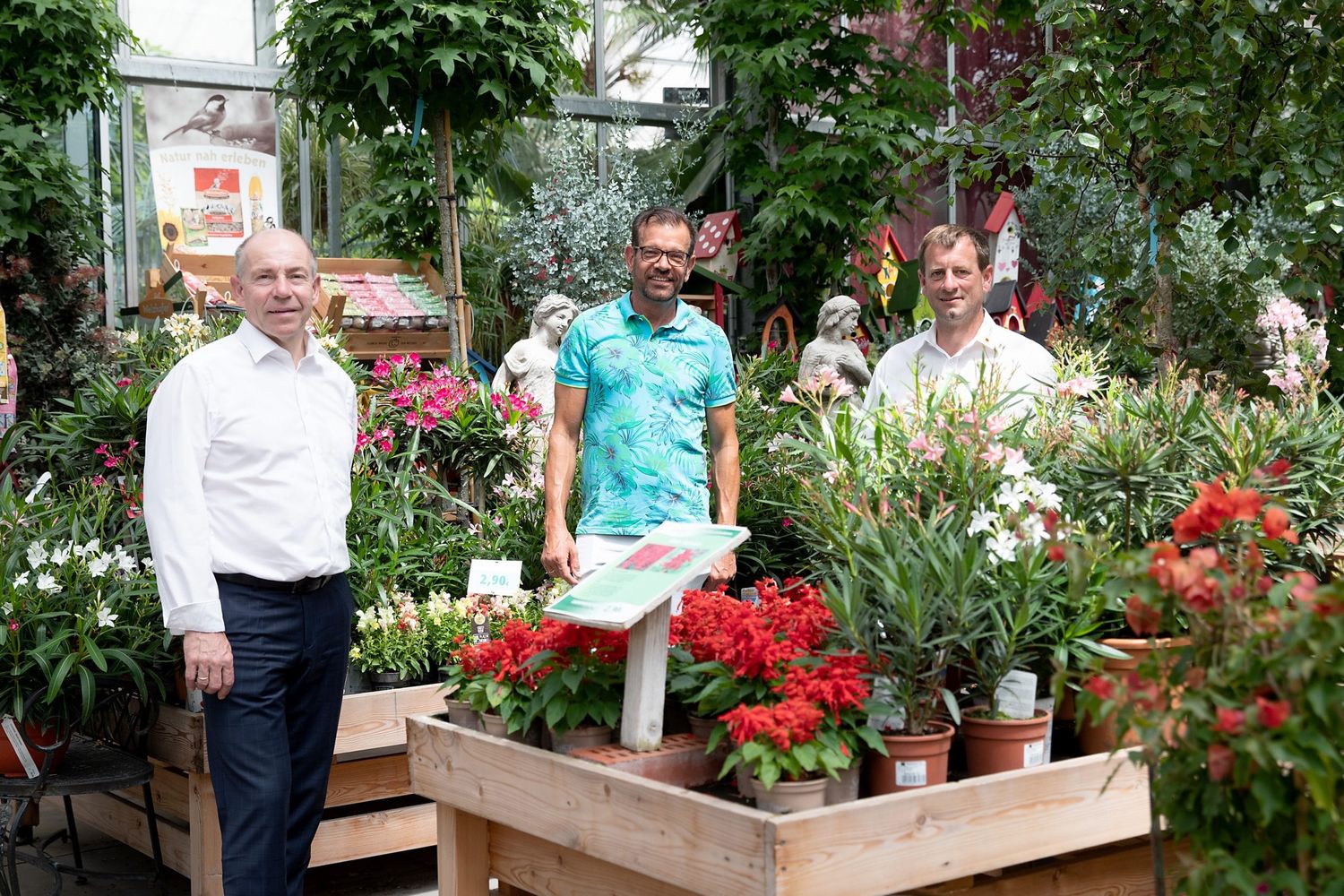 Hiegelsberger, Ploberger und Hofmüller freuen sich über den großen Zulauf an Gärtnern.