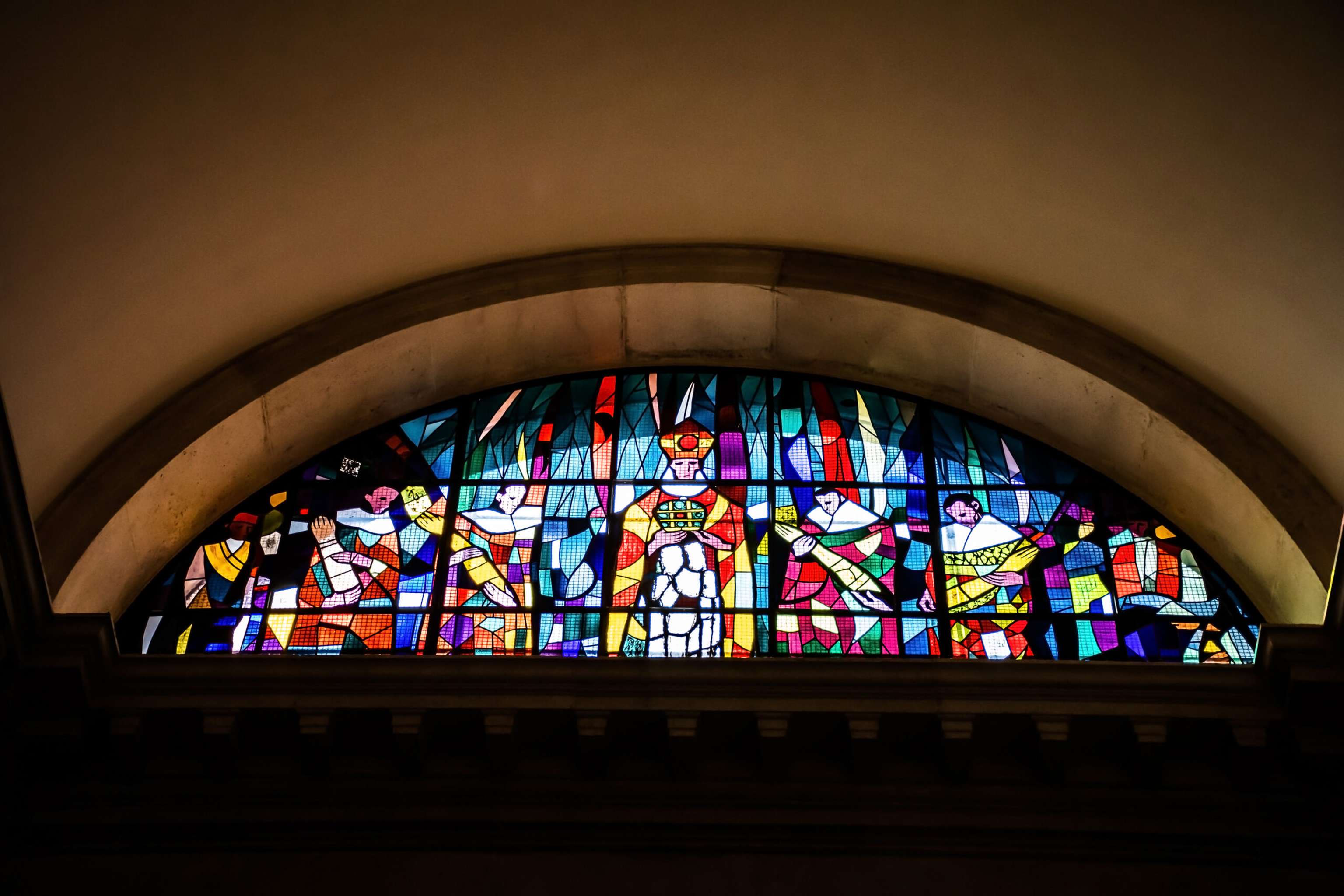 Stained Glass Window At The St. Blaise’s Church. Dubrovnik, Croatia.