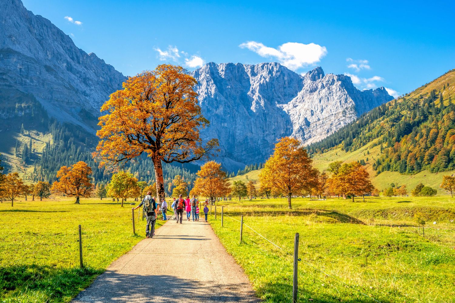 Wer einen Herbst wie im Bilderbuch erleben möchte, sollte den Großen Ahornboden erwandern.