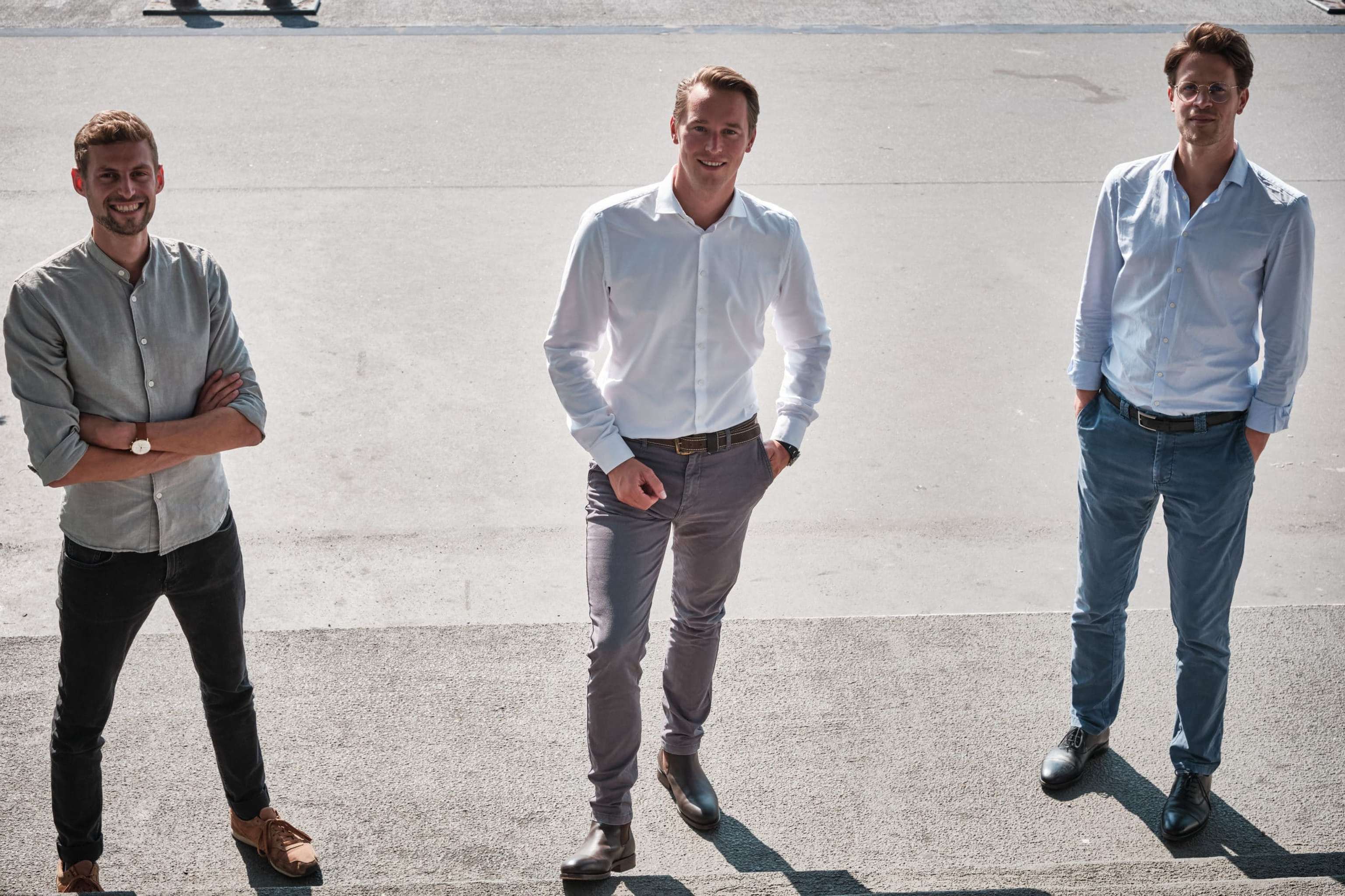 Die drei Gründer von links nach rechts: Maximilian Commandeur, Maximilian von Wedel, Justus von Plettenberg