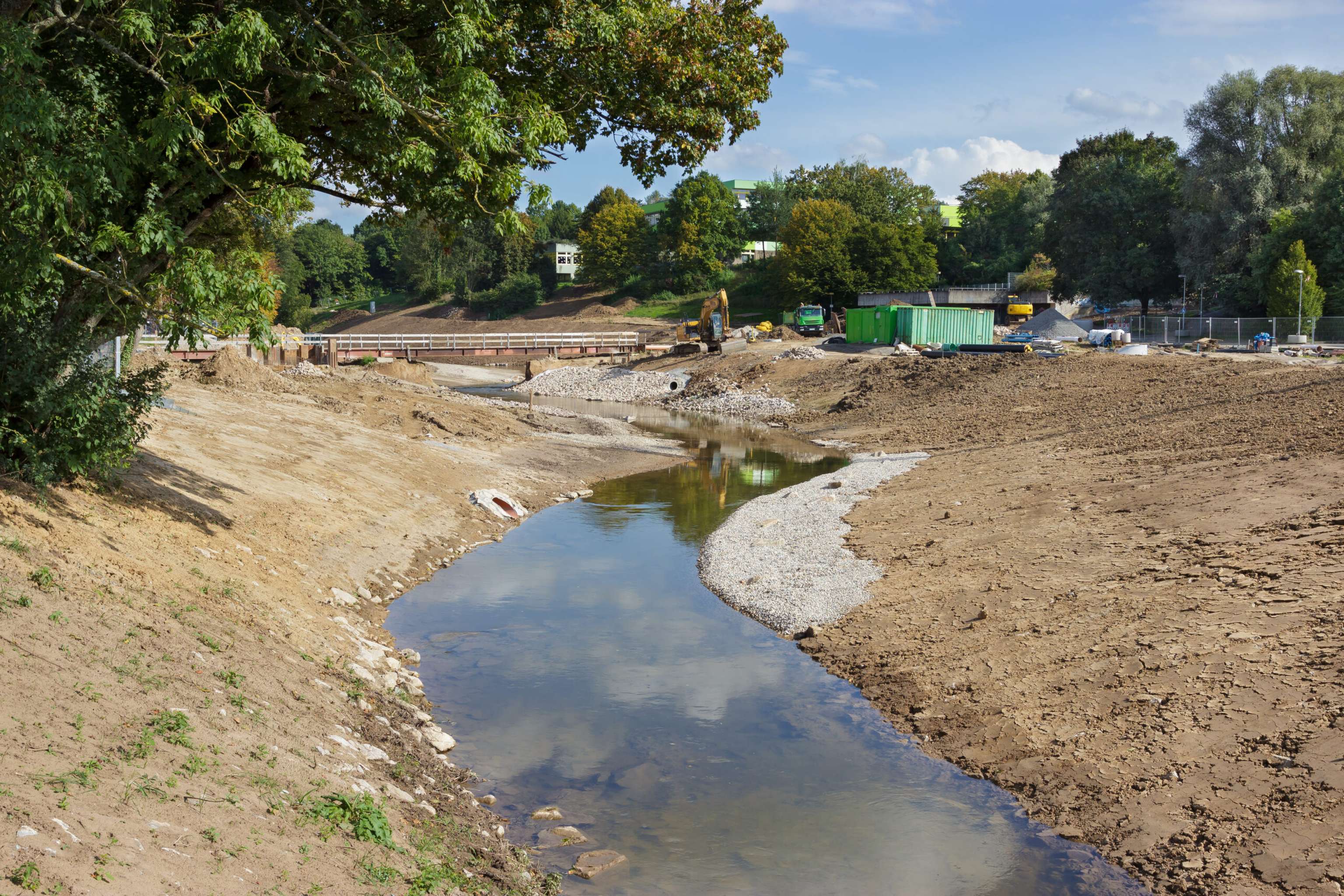 Renaturierung eines Flusslaufs