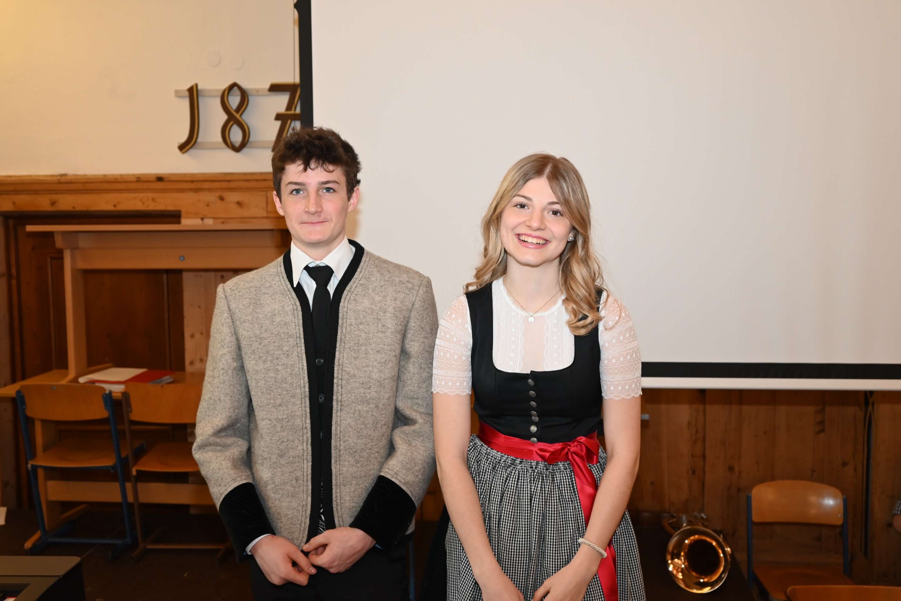 Schulsprecher Thomas Eberharter und Schulsprecherin Anna Hechenberger