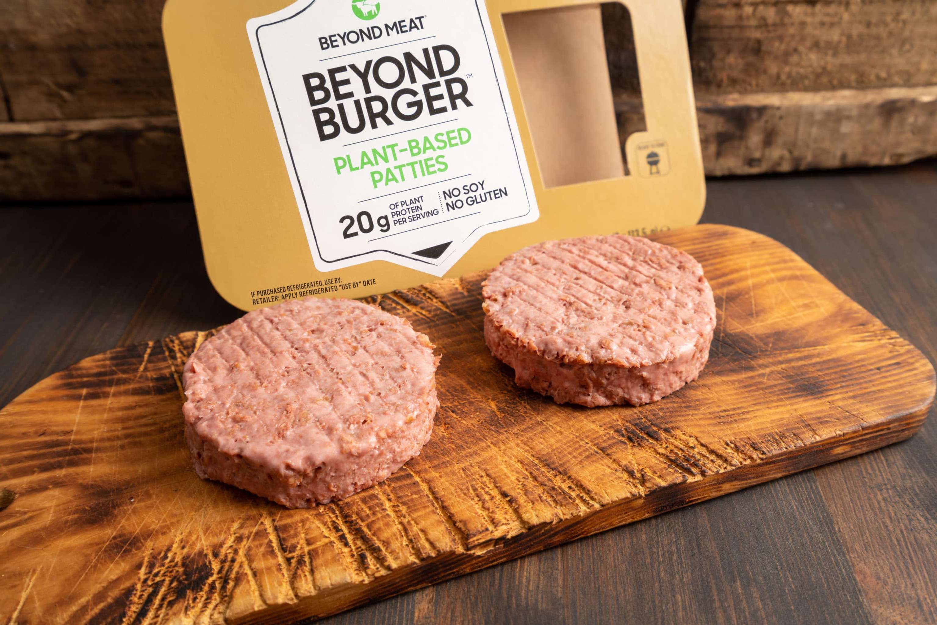 Oslo, Norway 05.16.2020: Beyond Meat, Beyond Burger, Plant Based Patties Burgers Made With No Soy And Gluten. Burger And Vegan Concept.