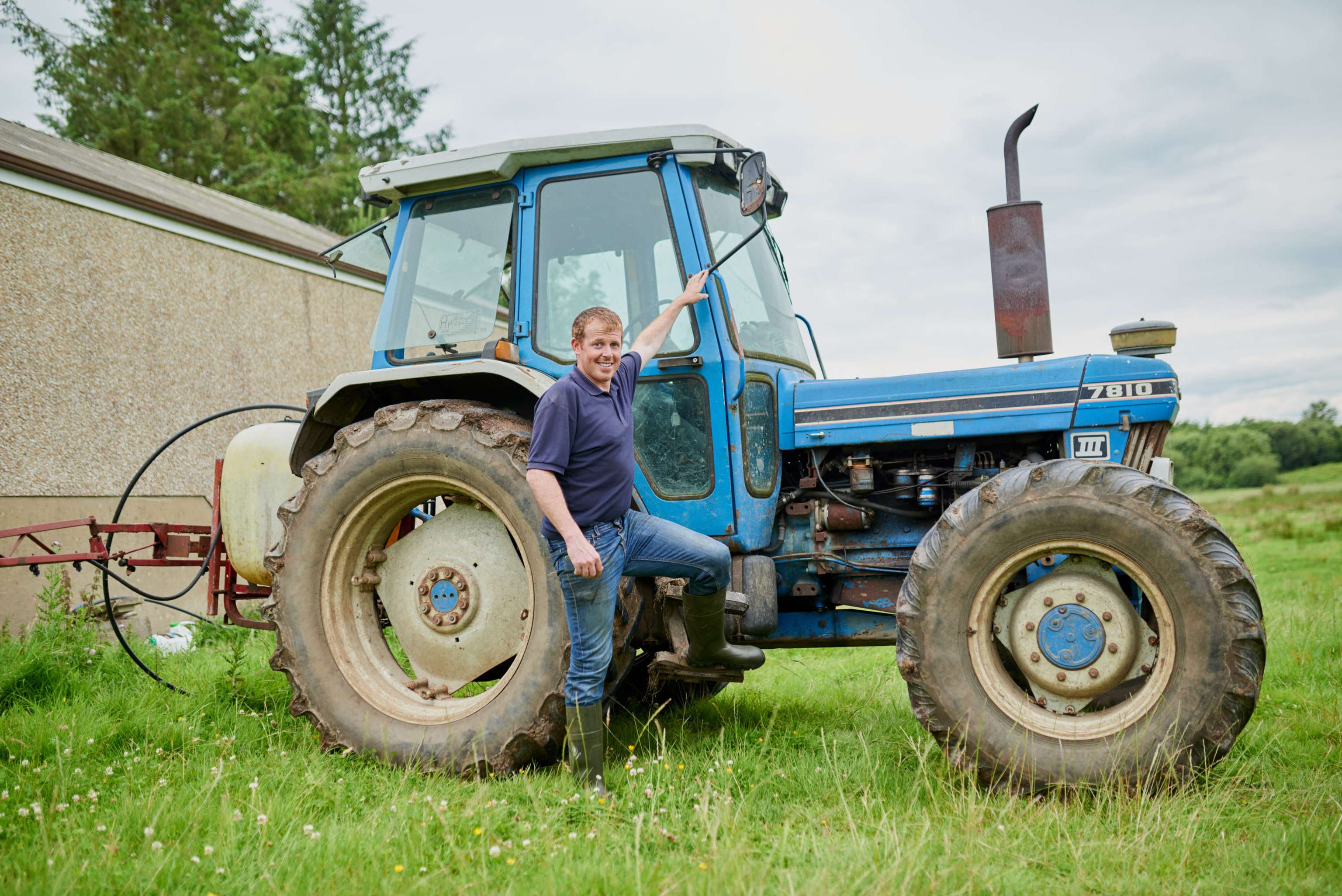 Traktor mit Fahrer