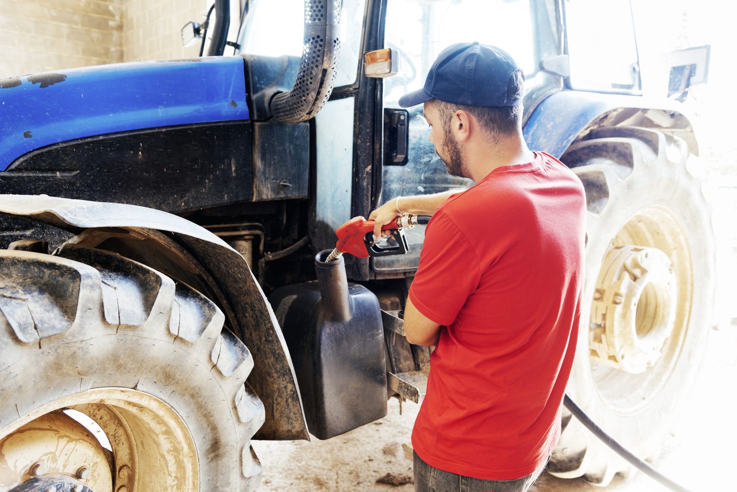 Traktor tanken