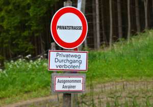 Privatstrae Forststrae Verbot