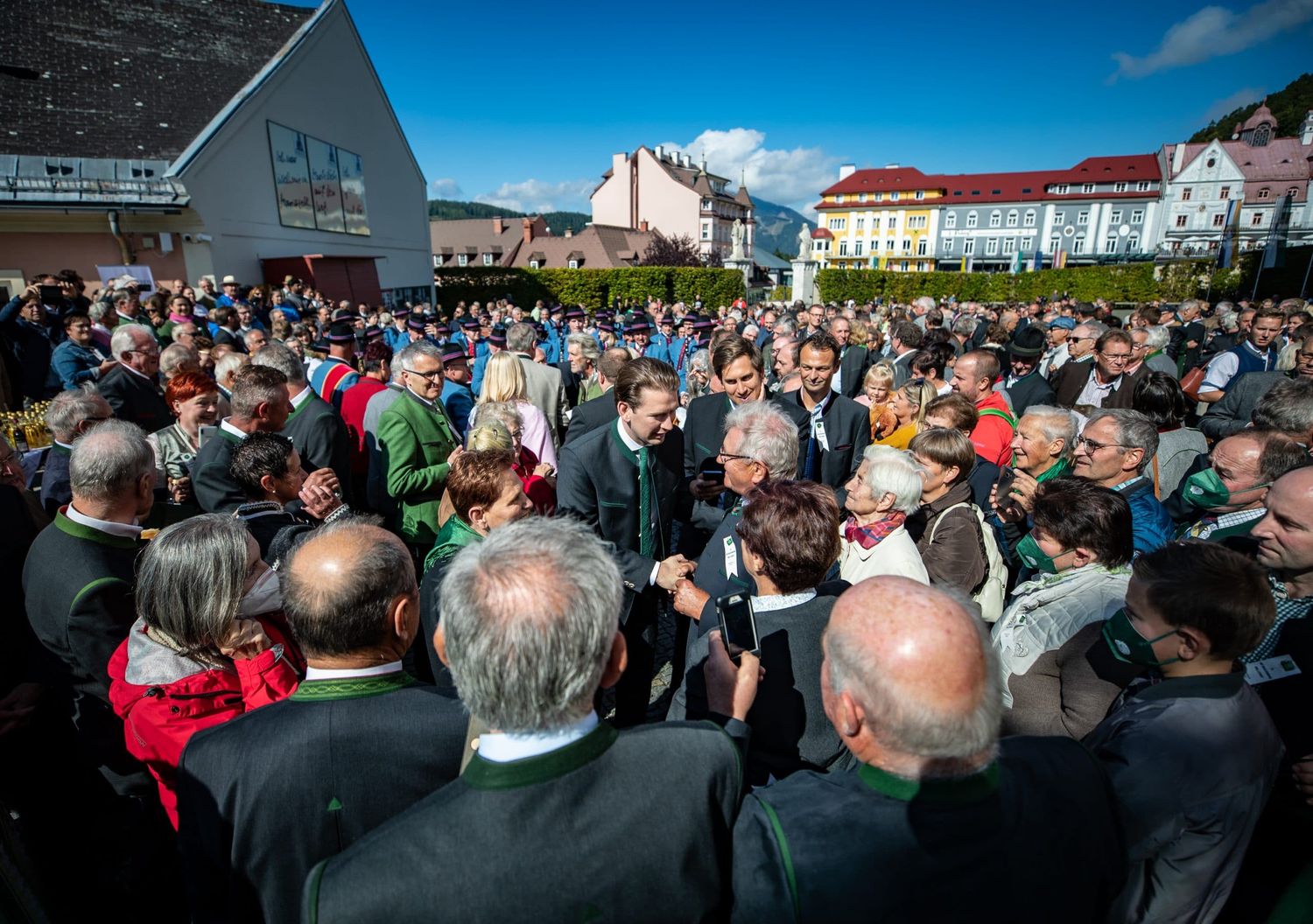 Bundeskanzler Sebastian Kurz besuchte am Wochenende mit Bauernbündlern aus Niederösterreich Mariazell. Foto: NÖ. Bauernbund/Erich Marschik