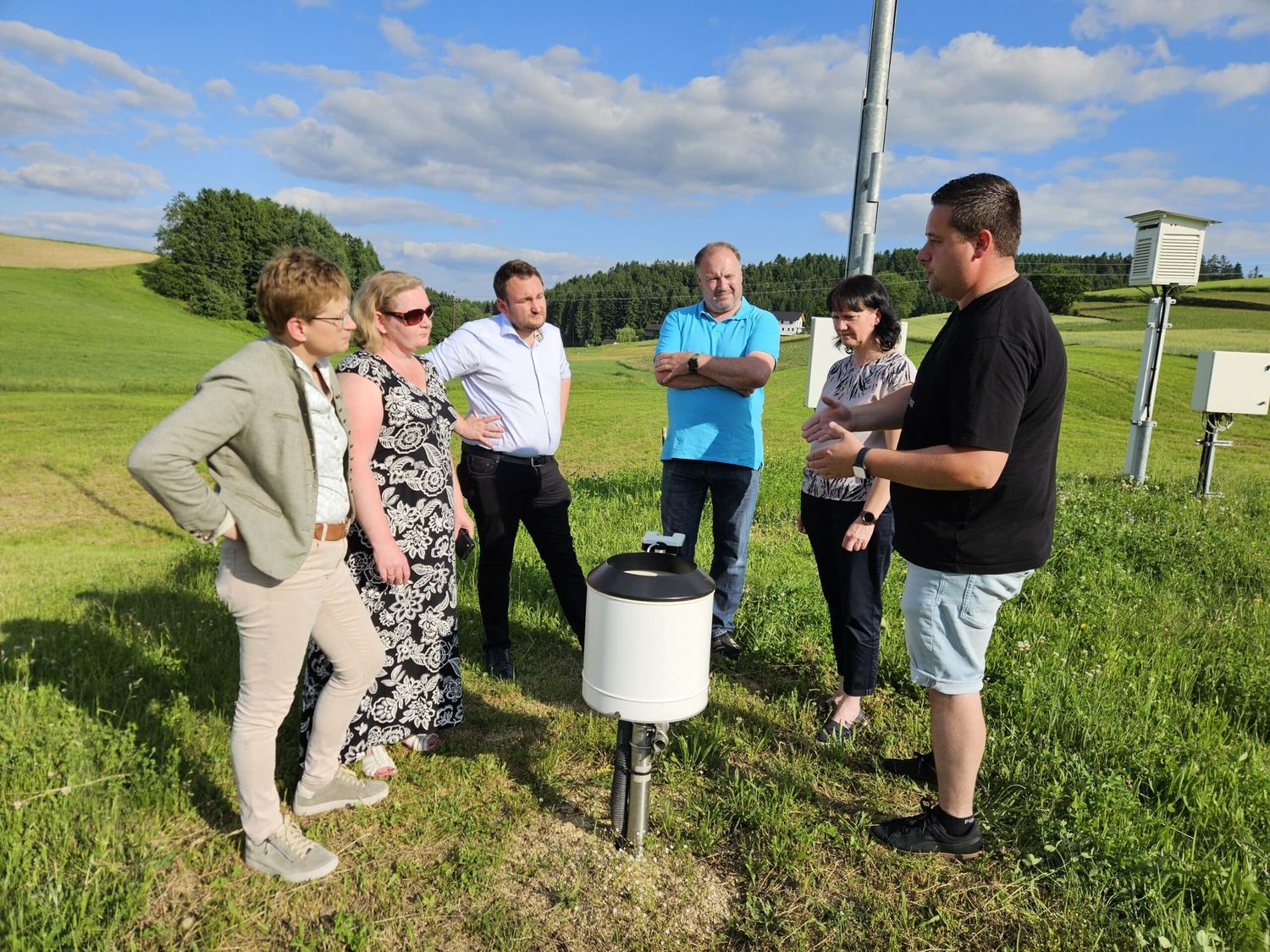 Ferstl, Schober, Lang, Holzweber, Payreder und Schuhbauer beim Lokalaugenschein