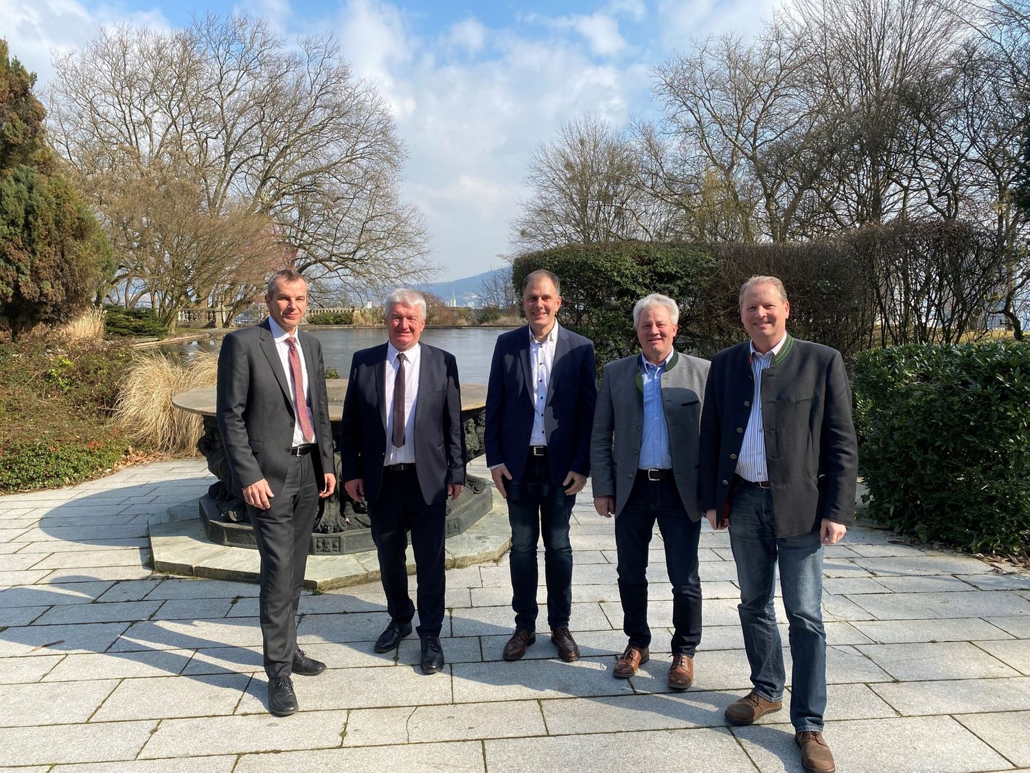 Ernst Karpfinger, Franz Weinbergmair, Martin Bäck, Karl Grabmayr und Wolfgang Wallner (v.l.)