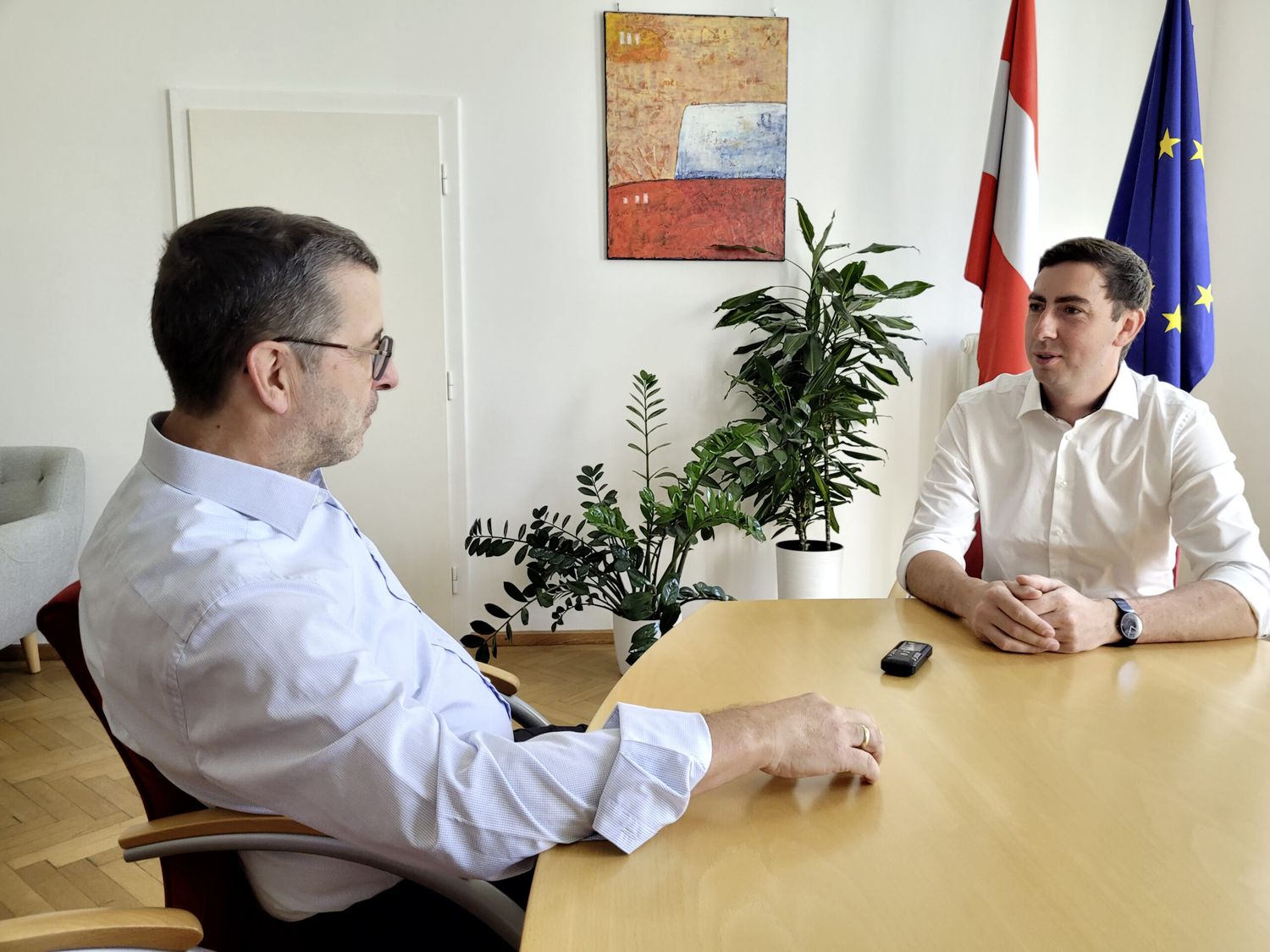 Weber im Interview mit Bernhuber