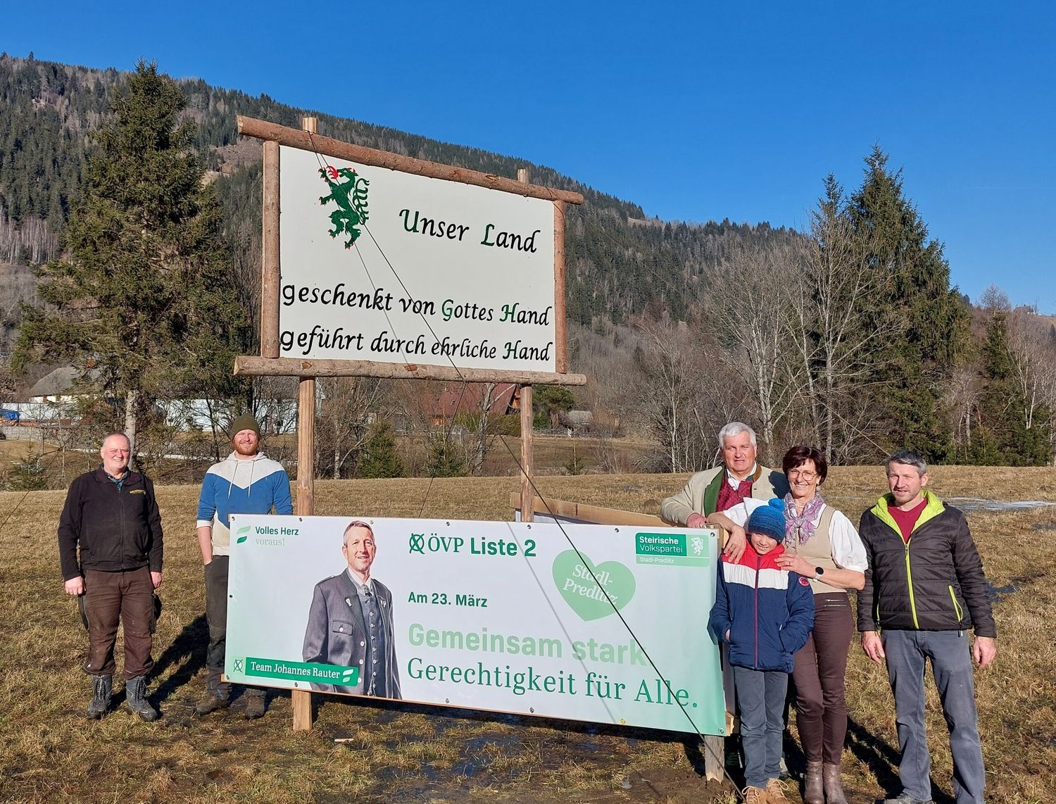 Wahlplakat in der Gemeinde Stadl-Predlitz