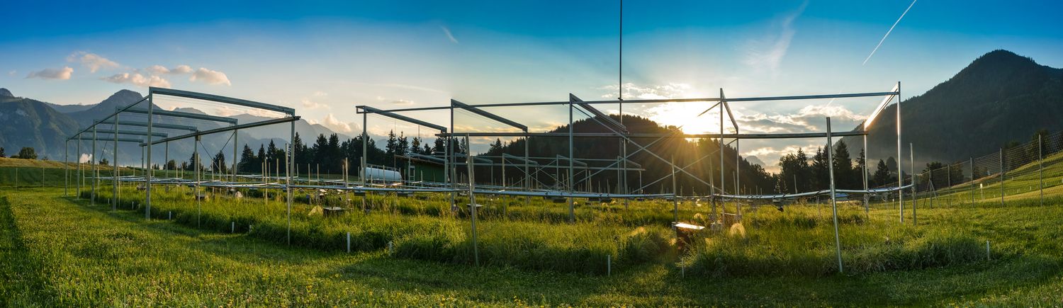 Im ClimGrass-Versuch der HBLFA Raumberg-Gumpenstein werden die Auswirkungen des Klimawandels auf Dauergrünland untersucht.