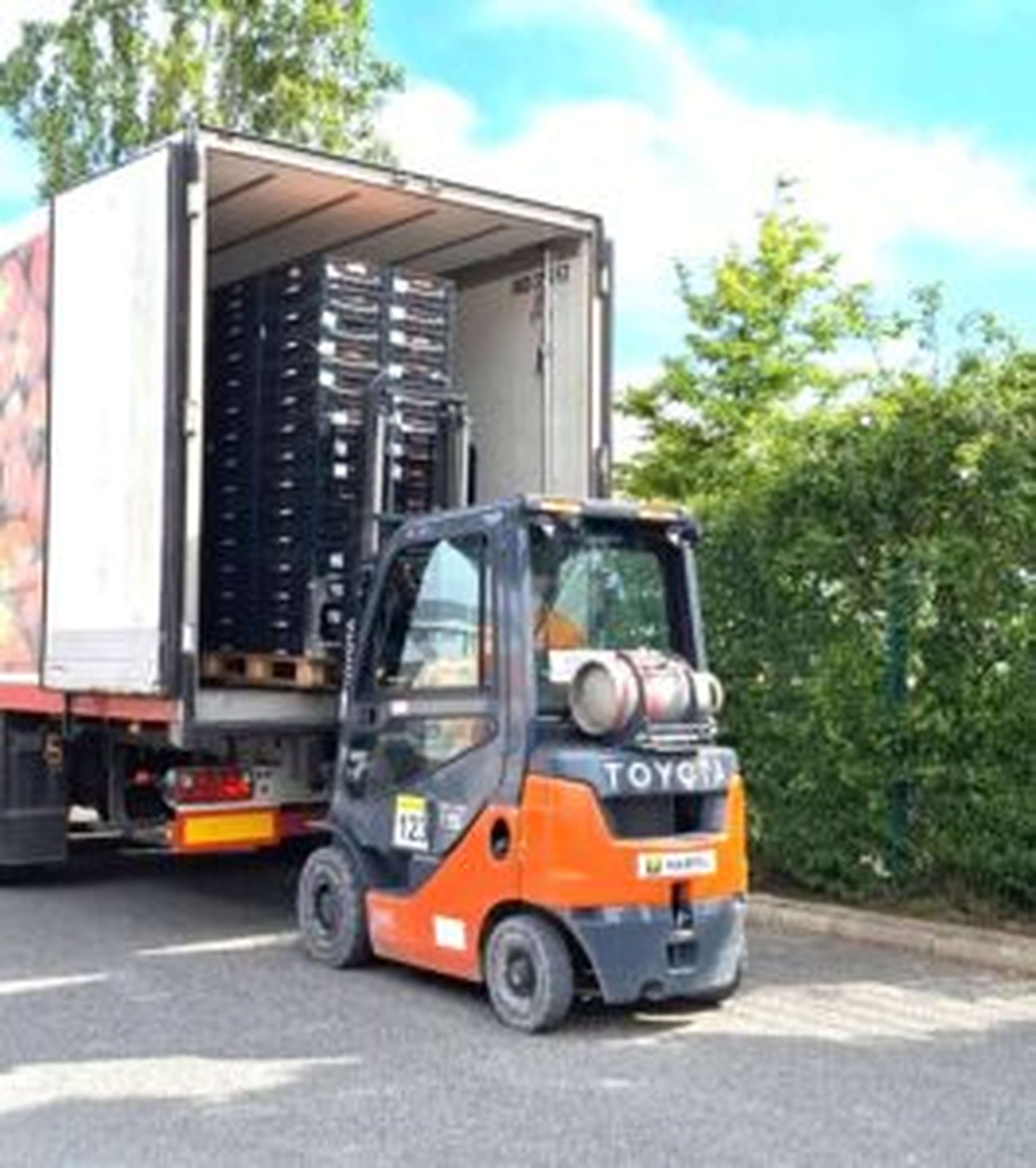 Anlieferung von Spenden