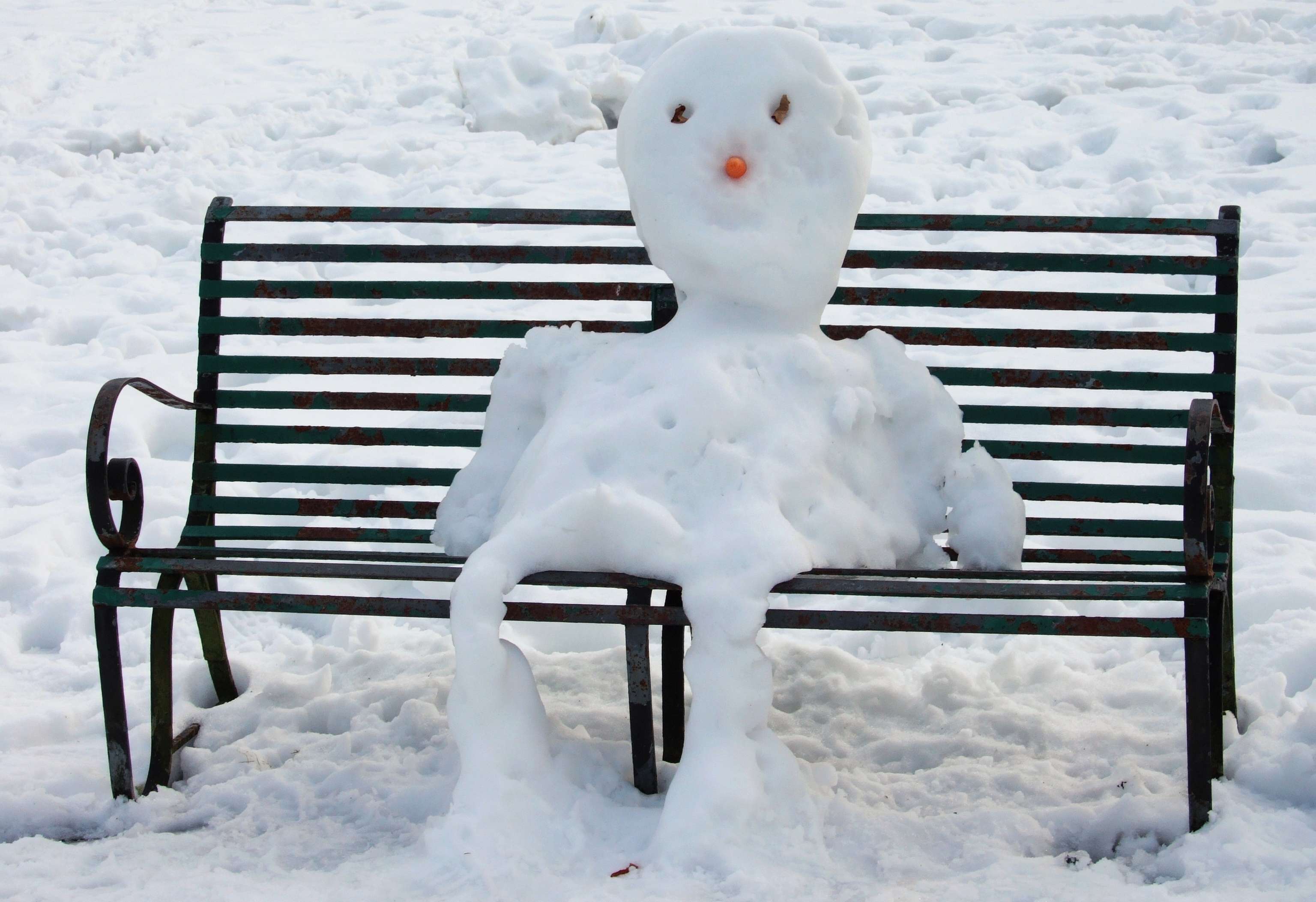 Schneemann schmilzt