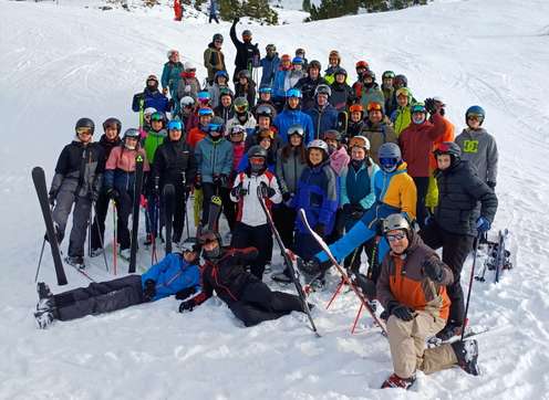 Schüler auf der Piste