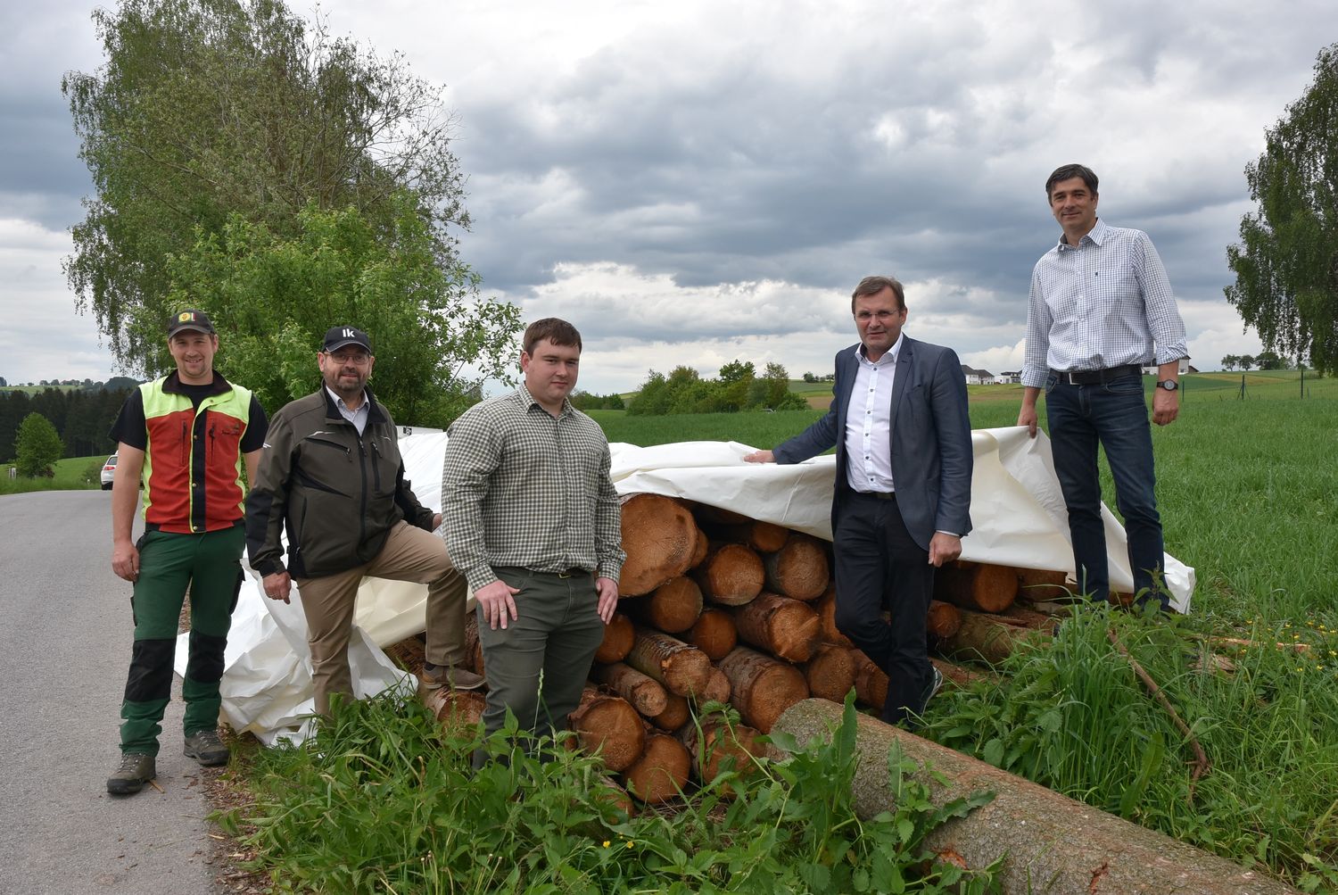 Michael Hackl, Johannes Wall, Christian Lamberg, Georg Ecker und Franz Kepplinger (v.l.)