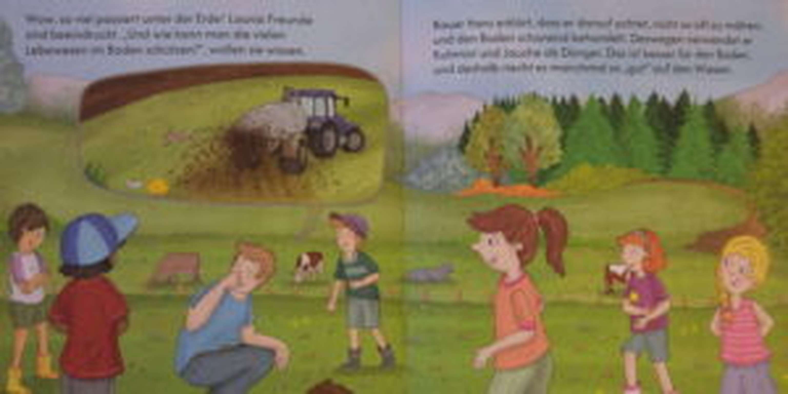 Geschichten, Experimente und Sticker erklären Kindern die Bodenpflege.