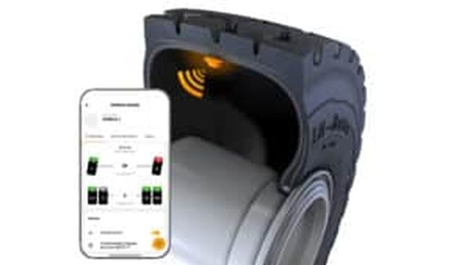 Über Sensoren und Bluetooth werden Reifenparameter am Smartphone angezeigt