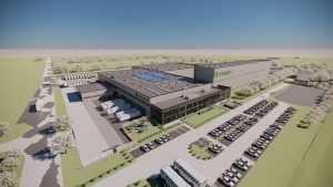 So soll das neue Krone Ersatzteil- und Logistikzentrum aussehen.