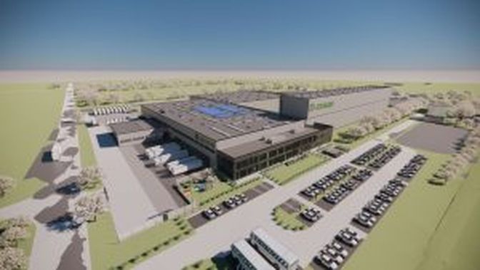 So soll das neue Krone Ersatzteil- und Logistikzentrum aussehen.