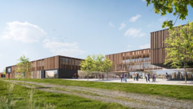 Nach längerem Warten beginnen nun die Arbeiten am Schul-Neubau.