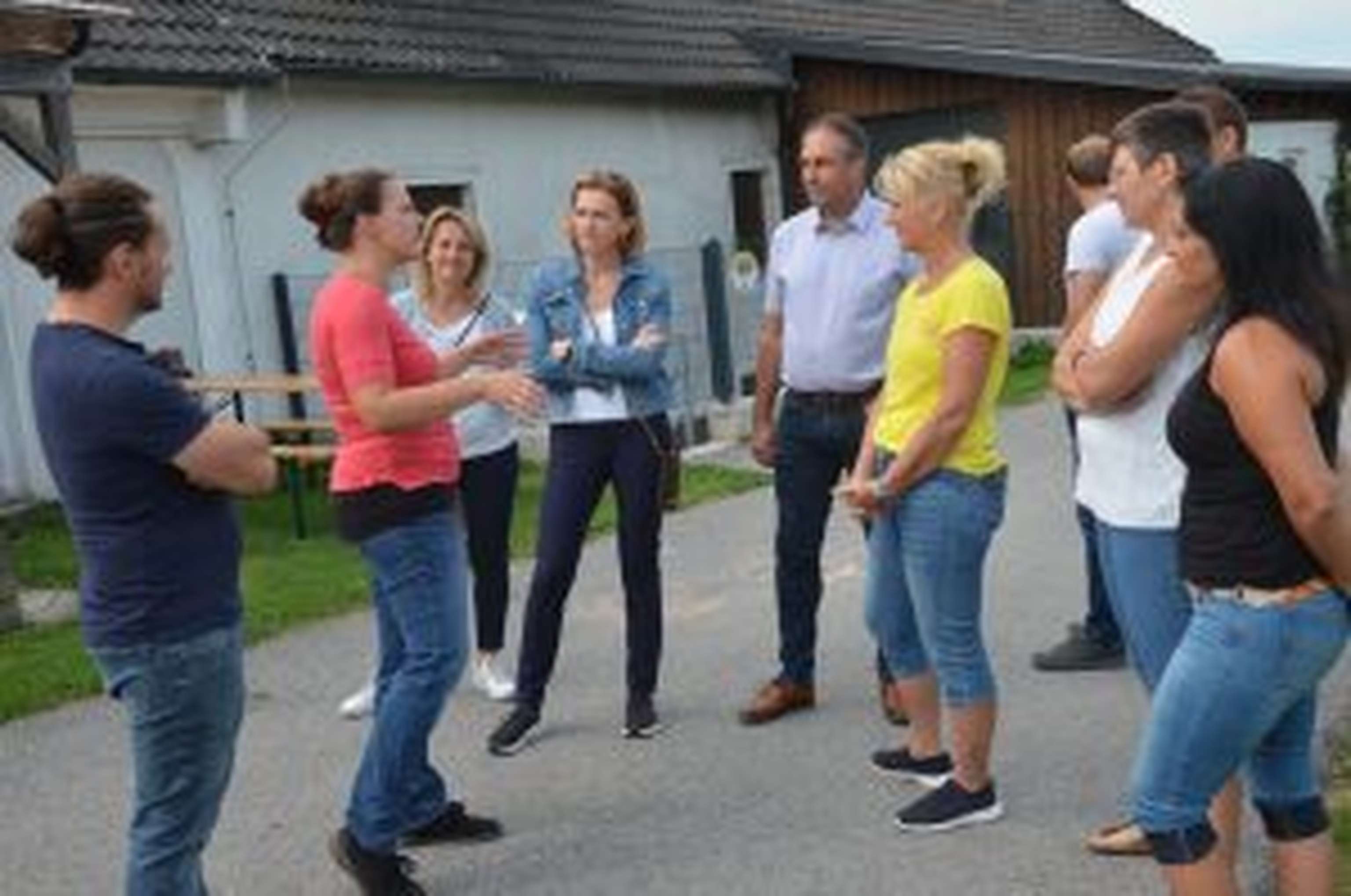 Mit den Bäuerinnen und Bauern wurde auch direkt vor Ort diskutiert.