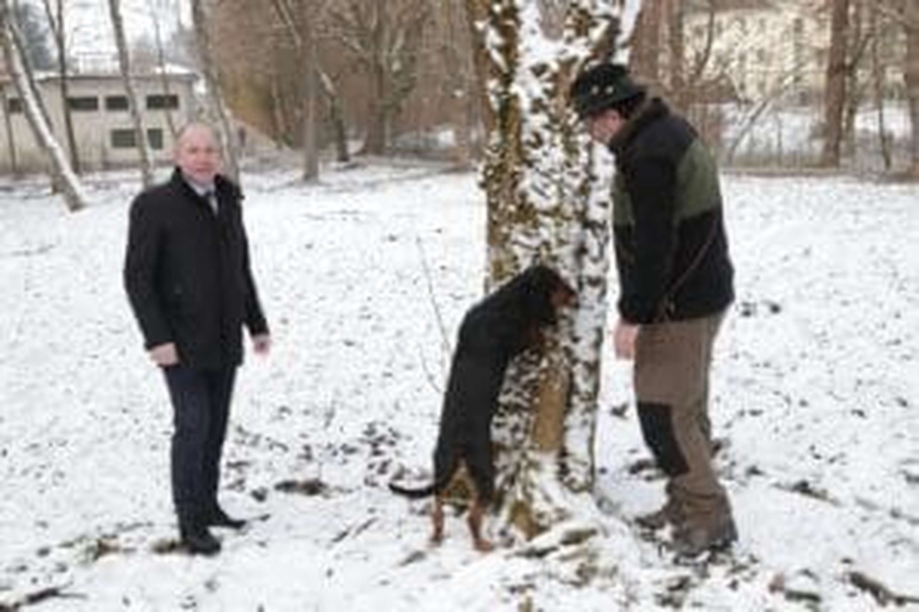 Auch eigens ausgebildete Spürhunde werden eingesetzt