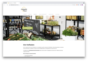 Auf seiner Website informiert Direktvermarkter Fabian Gruber über Aktuelles vom Betrieb und Hofladen.