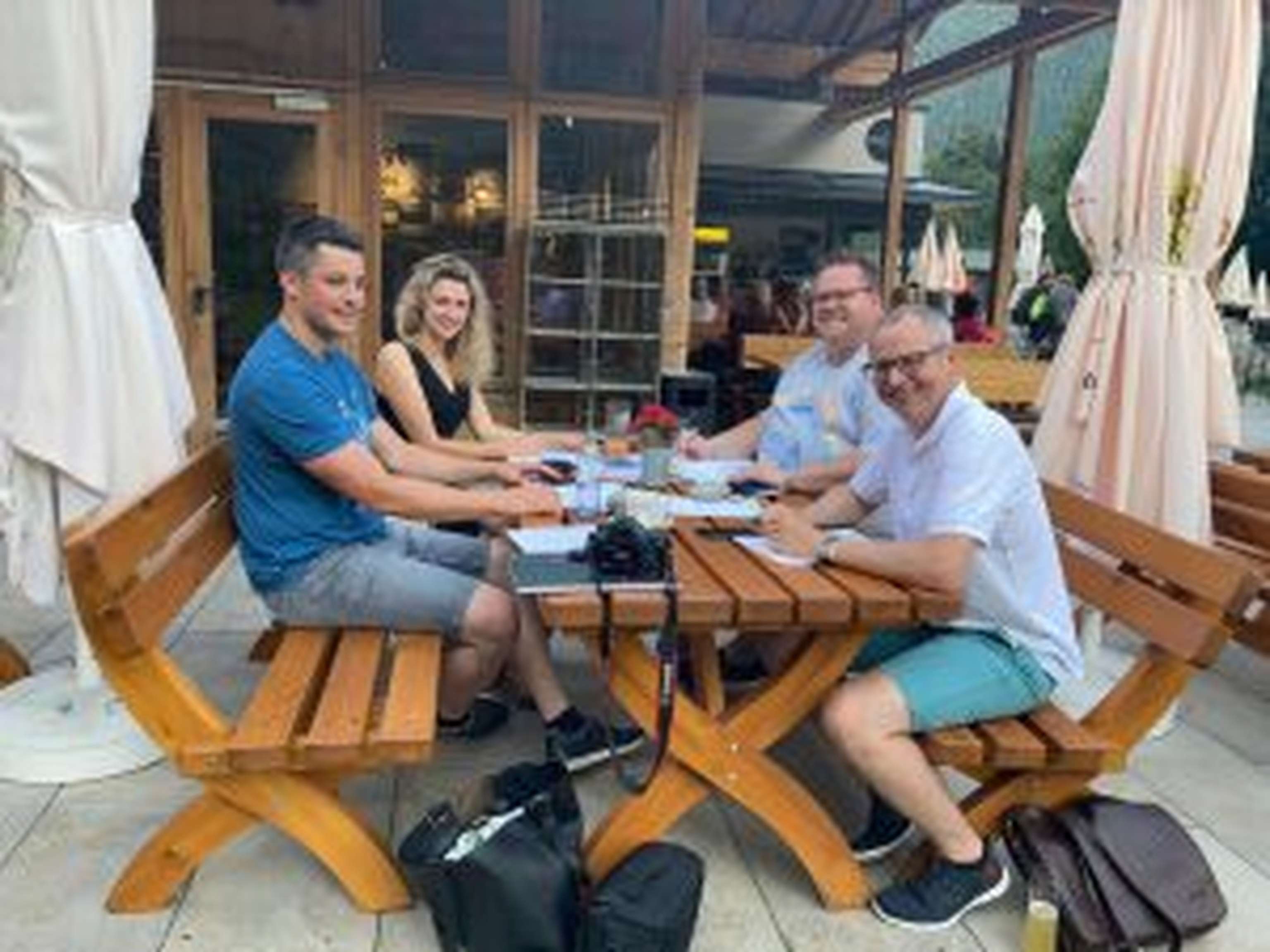 Bezirksvorstandsmitglieder Forum Land Imst: Obmann-Stv. Harald Oblasser, Elisabeth Fitsch, Mario Kapferer und Obmann Magnus Gratl