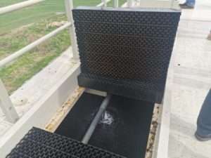 Blick in die Abluftreinigungsanlage.