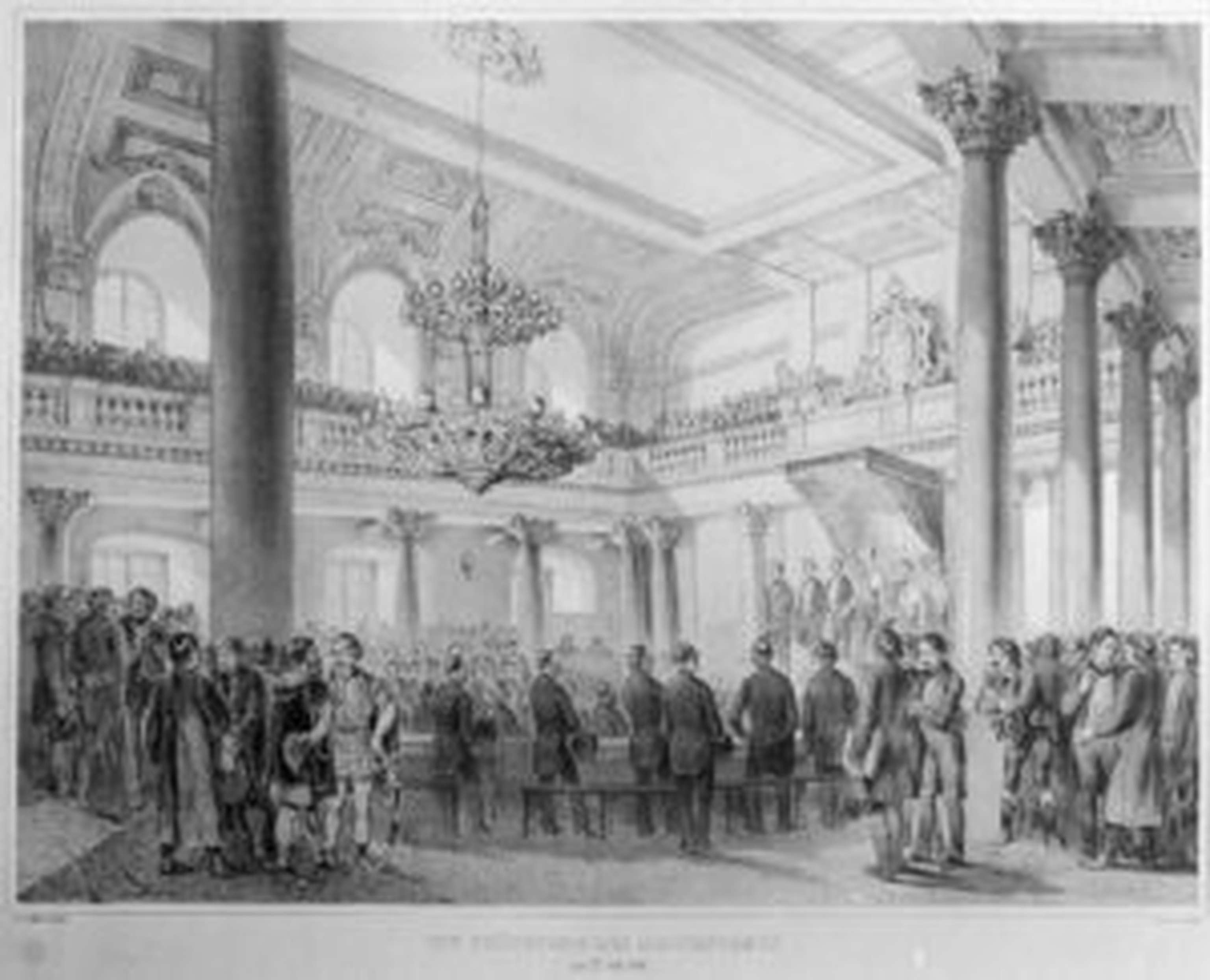 Der Reichstag in der Winterreitschule.