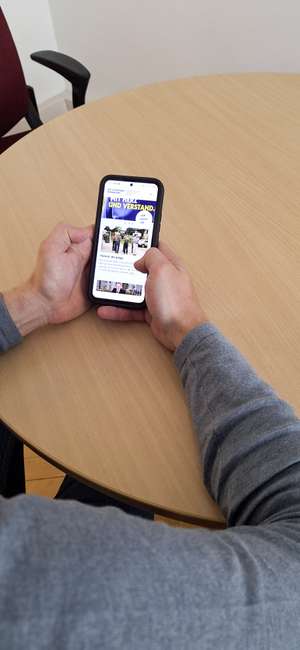Blick auf die neue Website
