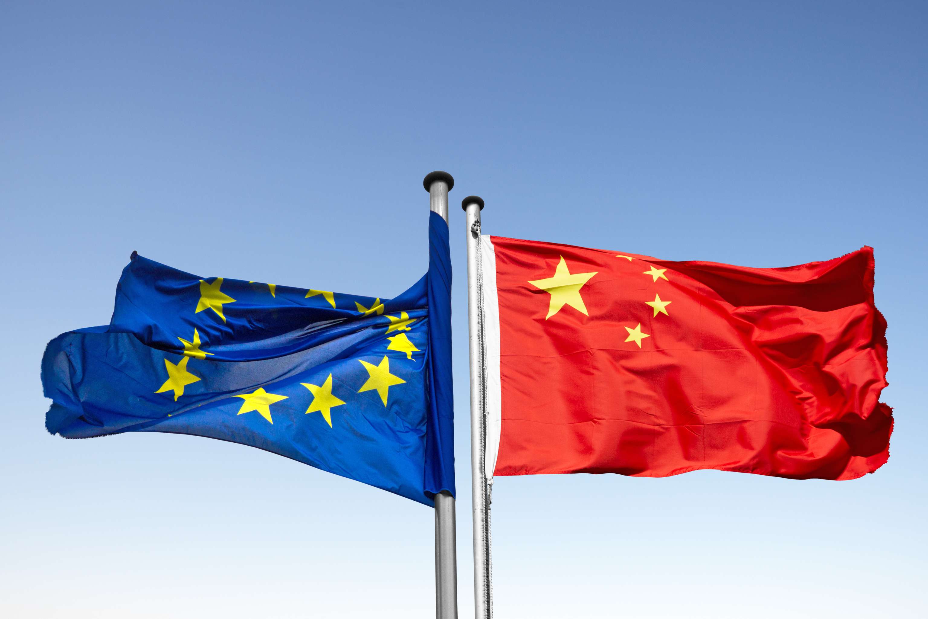 Flaggen China/EU