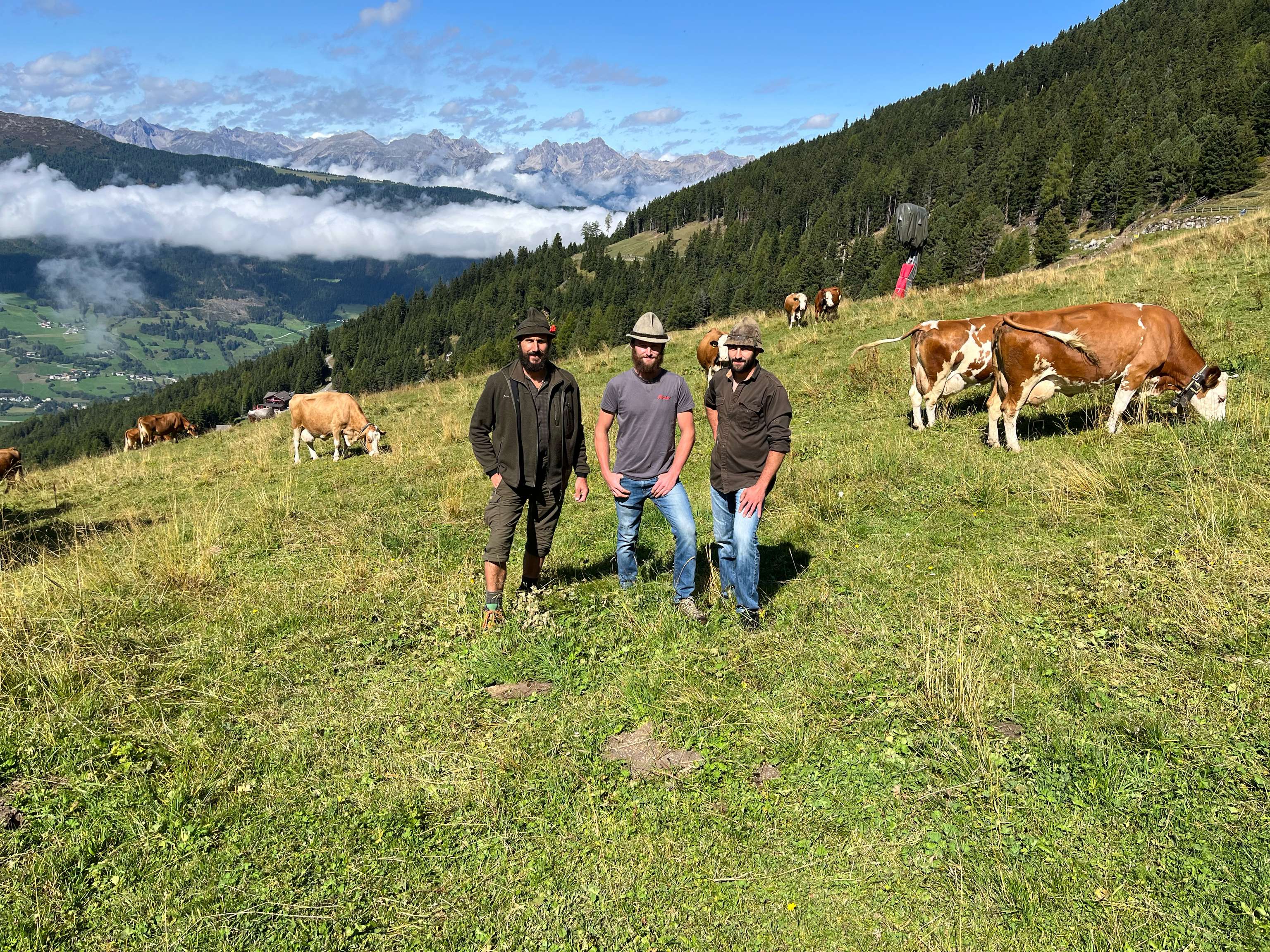 Die Hirten: Klaus Schrott, Andreas Höllwarth und Christian Höllwarth.