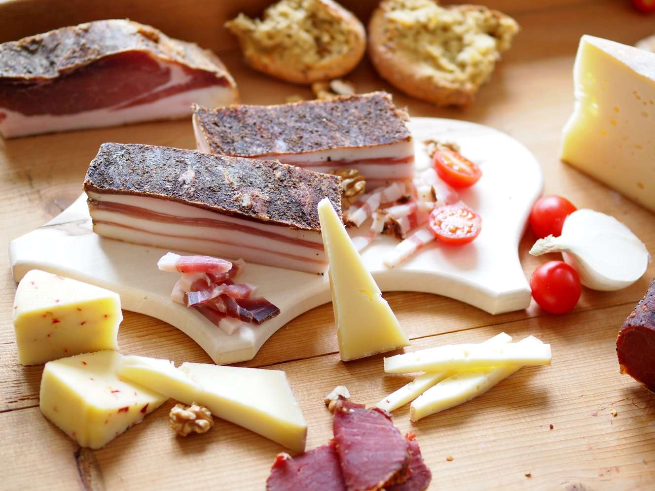Speck und Käse