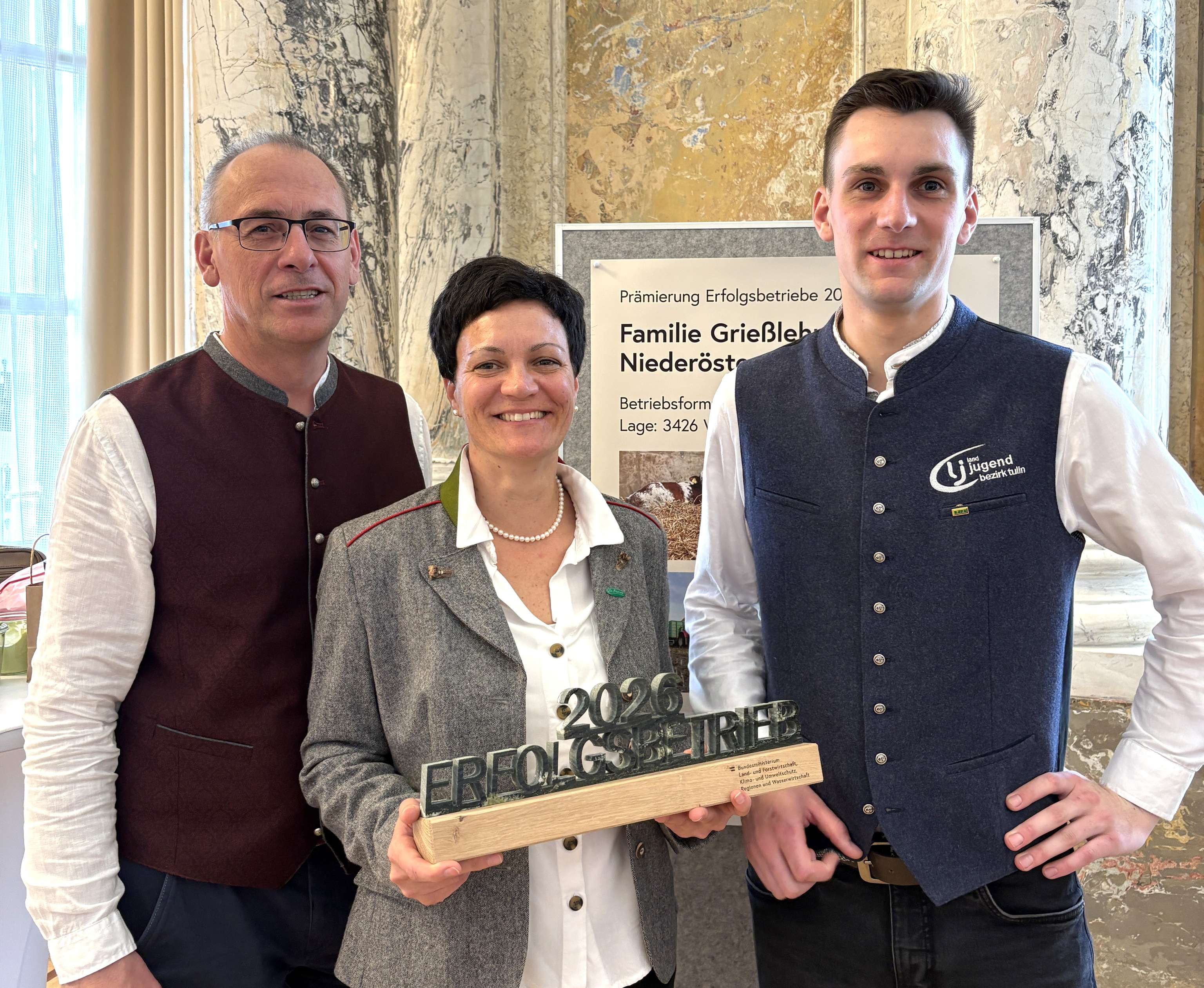 Claudia und Ferdinand Grießlehner mit Sohn David