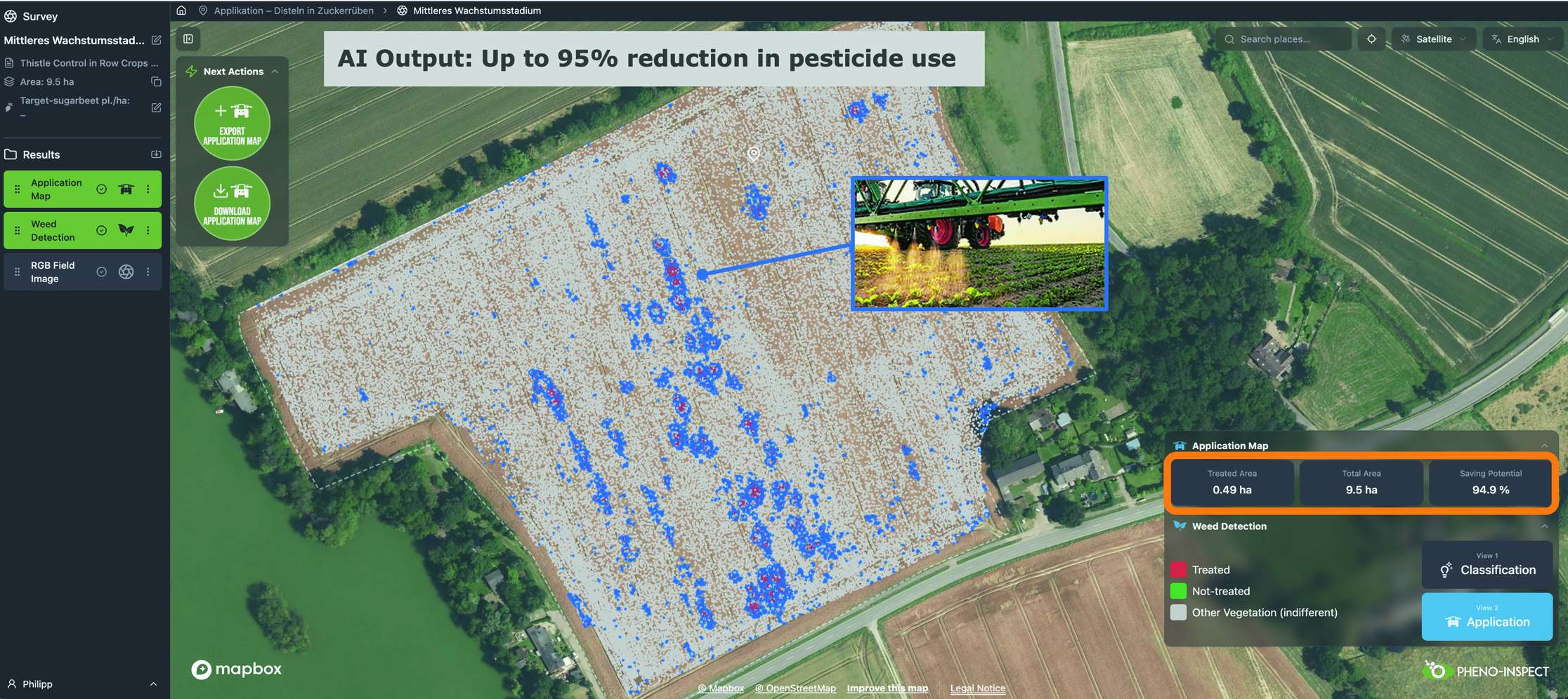 Anwendungskarten für gezieltes Sprühen