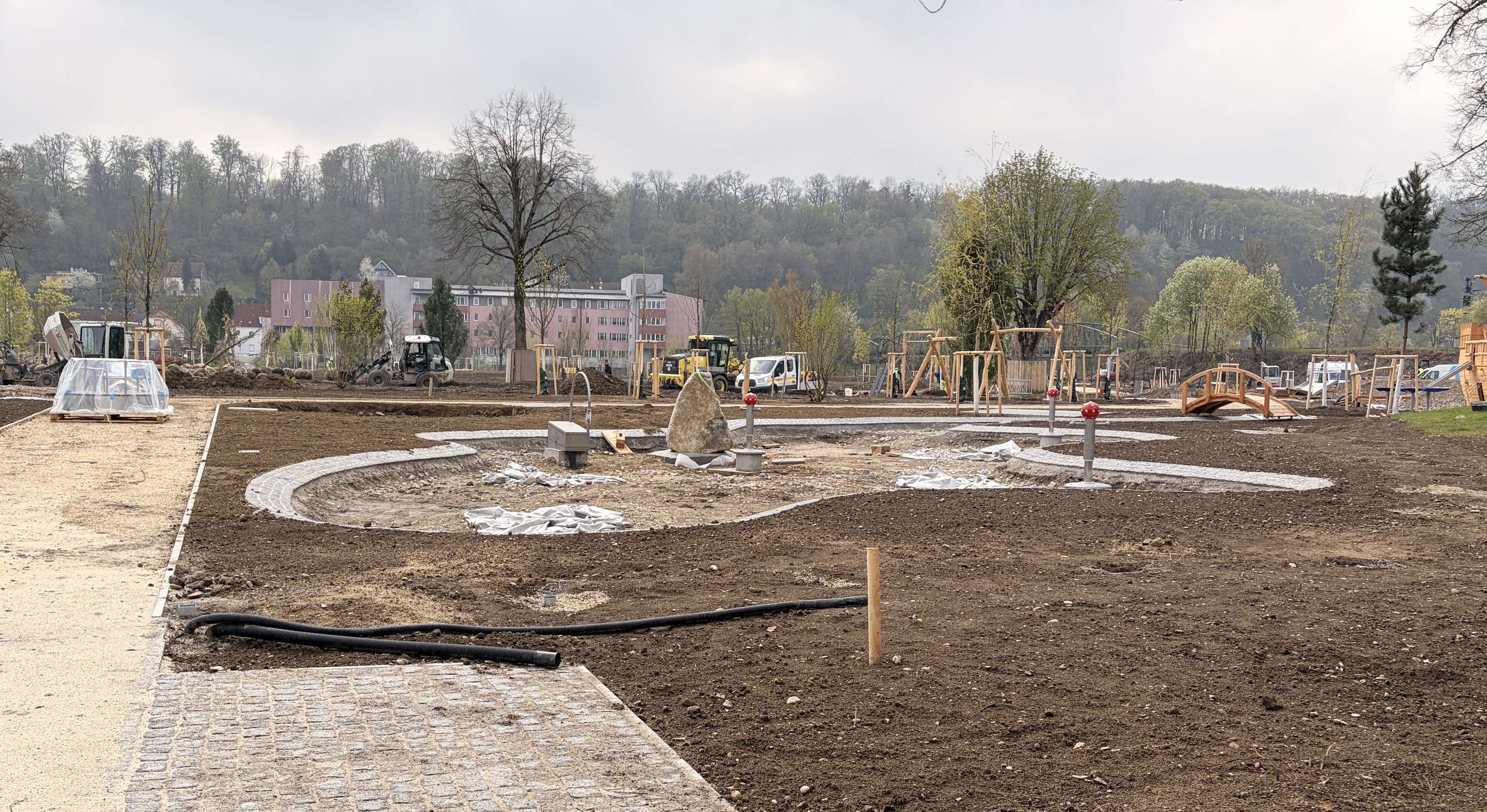 Umbauarbeiten für die Landesgartenschau Wels