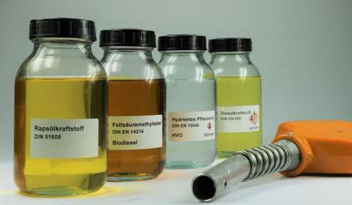 Kraftstoffe in kleinen Flaschen